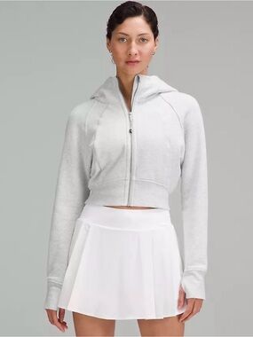lululemon Gray Scuba cropped full zip Hoodie jacket XS/S